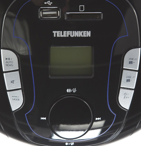 Магнитола Telefunken TF-SRP3471B Black/синий