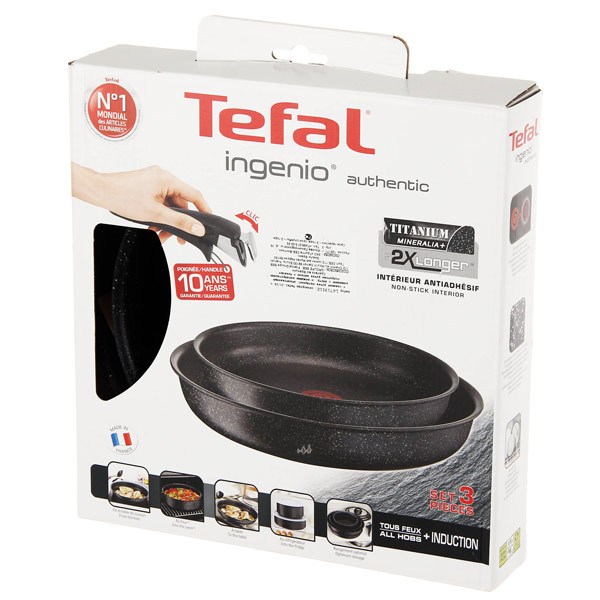 Набор посуды (антипригарное покрытие) Tefal Ingenio 3 предмета 22/26см (L6719112)