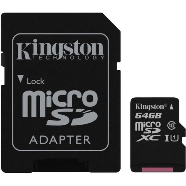 Карта памяти microSDXC Kingston SDCS/64GB+adapter фото
