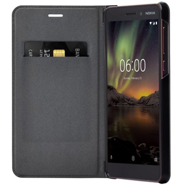 Чехол Nokia Leather Flip Cover для 6.1 (CP-308 Black) фото