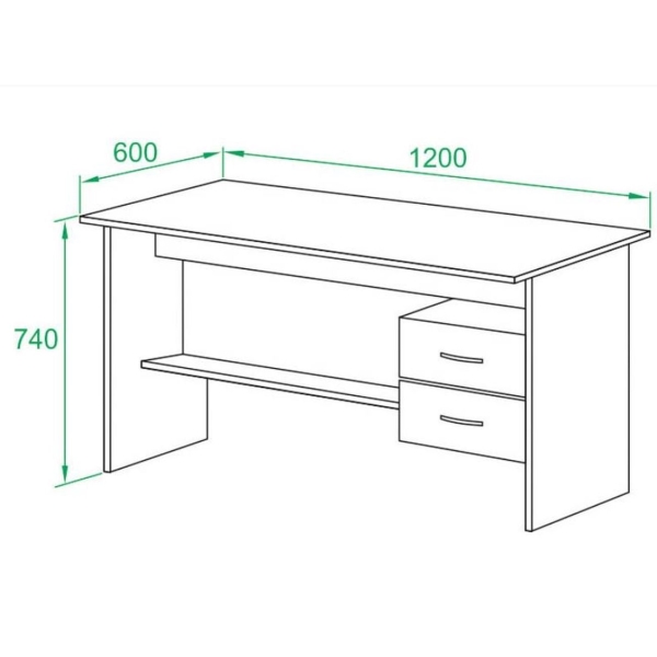 Стол компьютерный Сокол Меб.фабрика СПМ-07.1 Дуб сонома/Белый