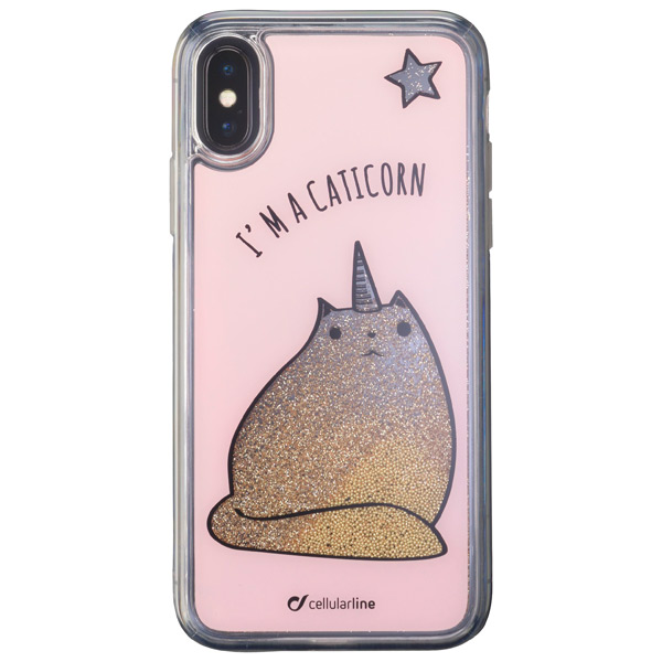 Чехол Cellular Line Stardust Caticorn для Apple iPhone X