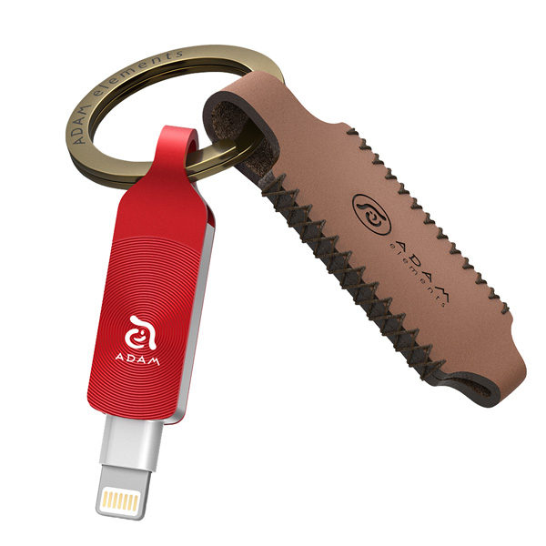 Флеш-диск для Apple Adam Elements 64GB iKlips DUO+ MFI Lightning Red фото