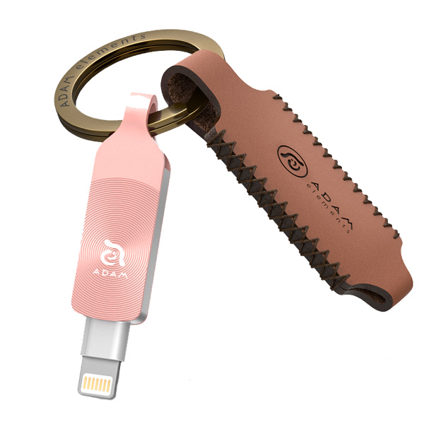 Флеш-диск для Apple Adam Elements 64GB iKlips DUO+ MFI Lightning Rose Gold