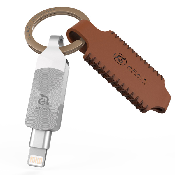 Флеш-диск для Apple Adam Elements 64GB iKlips DUO+ MFI Lightning Silver фото