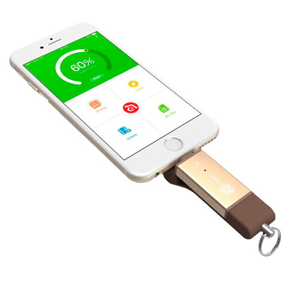 Флеш-диск для Apple Adam Elements 32GB iKlips DUO MFI Lightning Gold