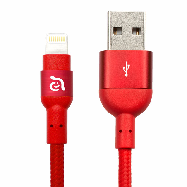 Кабель Apple Adam Elements Aluminum MFI Lightning Cable PeAk 200B Red фото