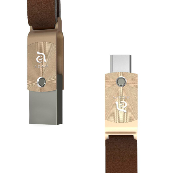 Флеш-диск Adam Elements Type C - OTG ROMA 128 Gold фото