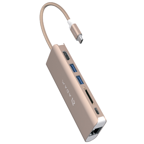 Переходник Adam Elements Type C - HUB CASA Ao1 Gold