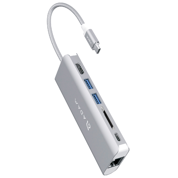 Переходник Adam Elements Type C - HUB CASA Ao1 Silver