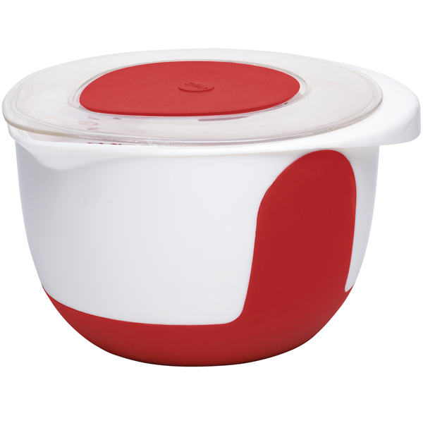 Миска с крышкой Emsa Mix & Bake 3л. White/Red 508019 фото