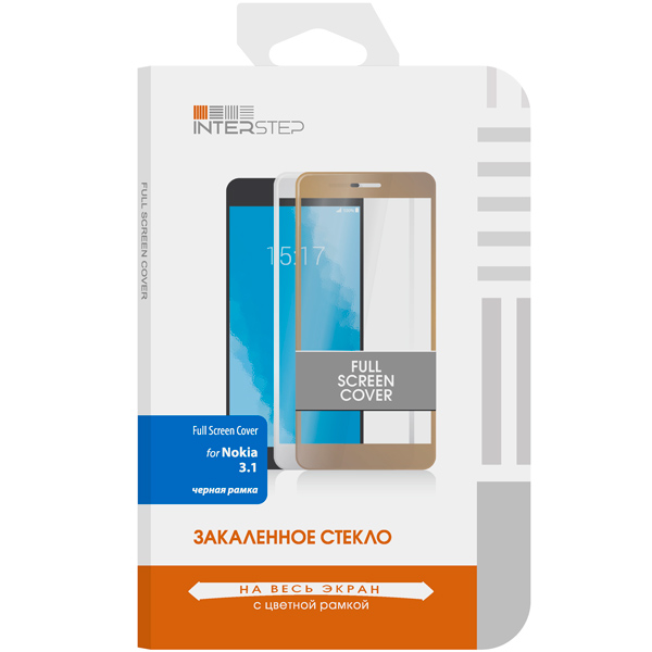 Защитное стекло InterStep Full Screen Cover для Nokia 3.1 2018, Black Frame фото