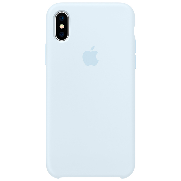 Чехол Apple iPhone X Silicone Case, небесно-голубой фото