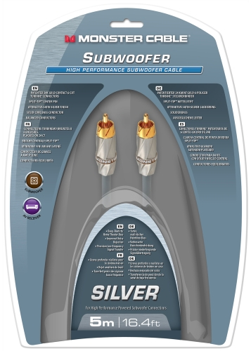 Кабель аналоговый аудио (Hi-Fi) Monster Subwoofer 400sw High Perf. Cable 5м (140754-00)
