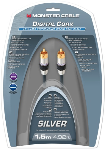 Кабель цифровой аудио (Hi-Fi) Monster Digital Coax 400dcx AP Audio Cable1,5м(140758-00)