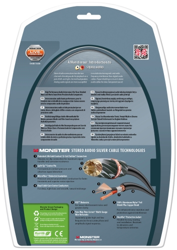 Кабель аналоговый аудио (Hi-Fi) Monster Stereo Audio 400i UHP 1,5м(140769-00)