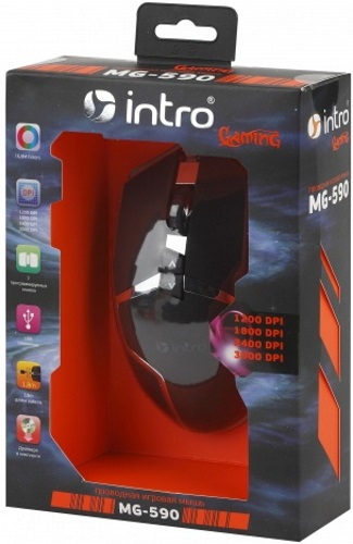 Игровая мышь Intro MG590 Gaming USB черный