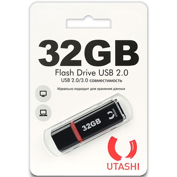 Флеш-диск Utashi 32GB Haya Black (UT32GBHYB) фото