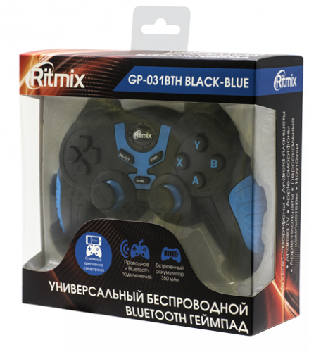 Геймпад Ritmix GP-031BTH Black / синий