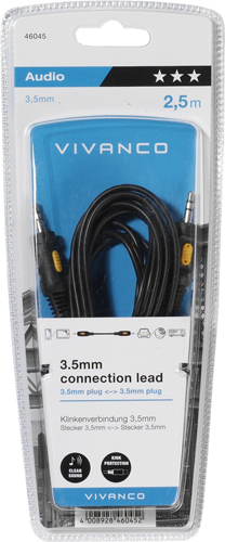 Кабель аналоговый аудио Vivanco Jack3.5 папа/папа 2.5м (46045)
