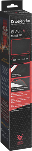 Игровой коврик Defender Black M