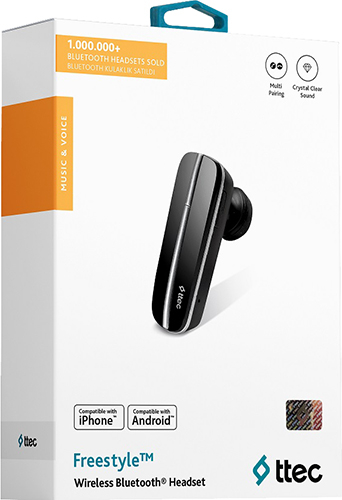 Гарнитура Bluetooth для сот. телефона TTEC Freestyle Black/Gray (2KM0099)