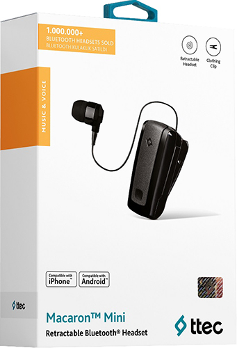 Громкая связь Bluetooth в автомобиль TTEC Makaron Mini Black (2KM101S)