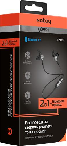 Наушники Bluetooth Nobby Expert L-900 Grey (NBE-BH-42-70)