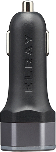Автомобильное зарядное устройство Elray 1xUSB 1xType-C 42Вт Grey (CC1U1PD42HEX)