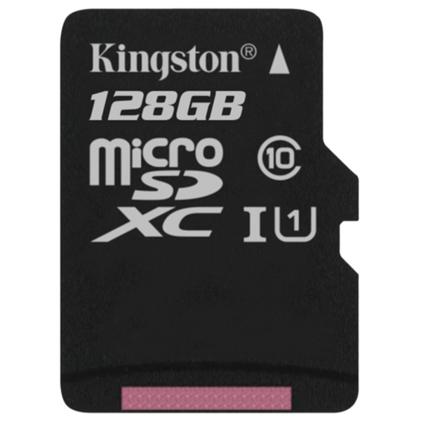 Карта памяти microSDXC Kingston 128GB Canvas Select + SD-адаптер (SDCS/128GB)