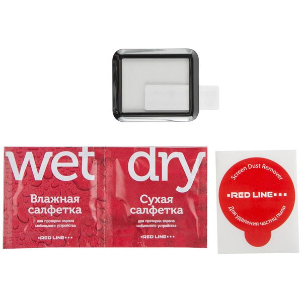 Стекло для Apple Watch Red Line для S4/S5 40mm Full screen (3D) Black