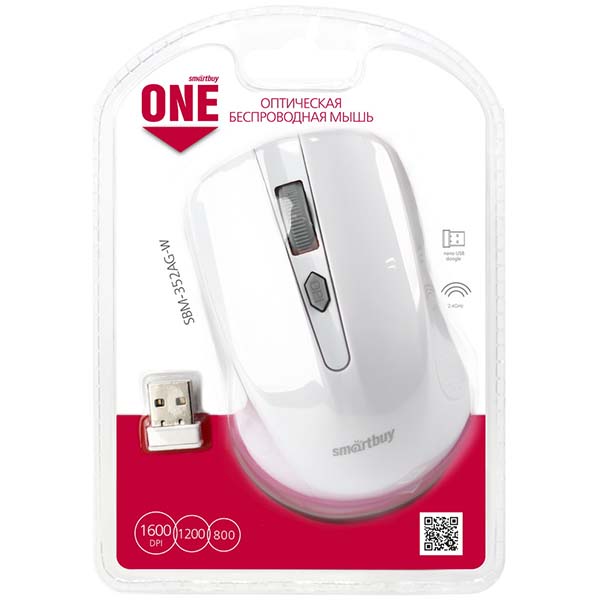 Мышь беспроводная Smartbuy ONE 352 (SBM-352AG-W)