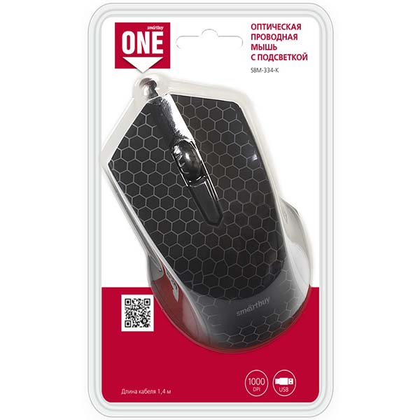 Мышь проводная Smartbuy ONE 334 (SBM-334-K)