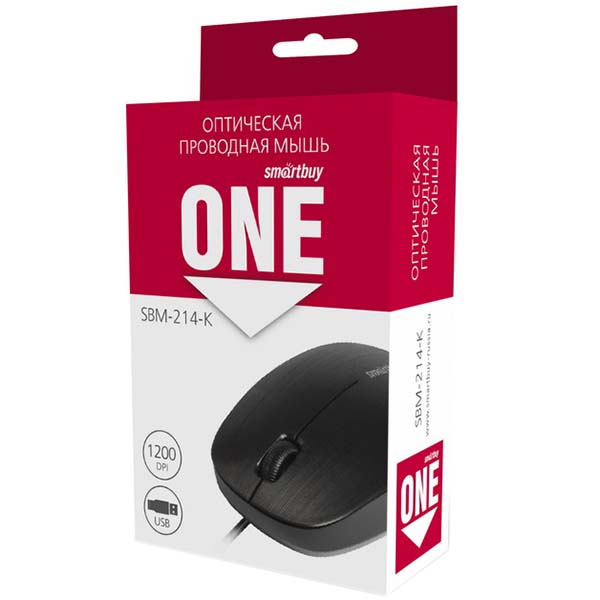 Мышь проводная Smartbuy ONE 214-K (SBM-214-K)