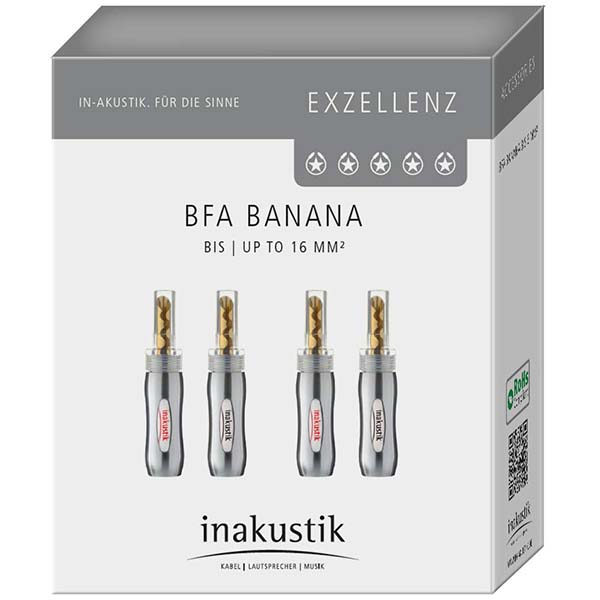 Переходник для кабеля (Hi-Fi) Inakustik Exzellenz Banana BFA *4 (006500021)