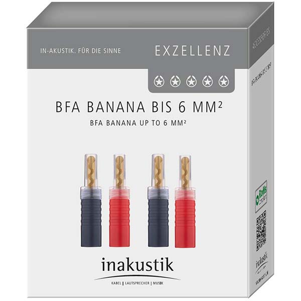Переходник для кабеля (Hi-Fi) Inakustik Exzellenz Banana BFA 4 Set (0081691)