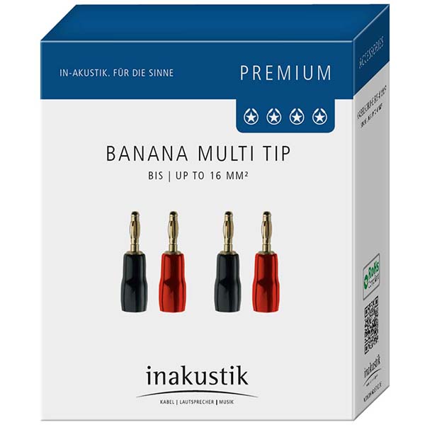 Переходник для кабеля (Hi-Fi) Inakustik Premium Banana Multi Tip BFA *4 (00814841)