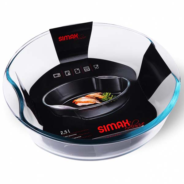 Форма для выпекания (стекло) Simax Exclusive круглая 27х7см (6926)