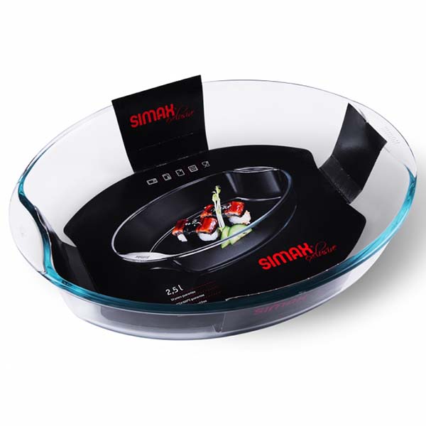 Форма для выпекания (стекло) Simax Exclusive овальная 32х25х6см (7536)