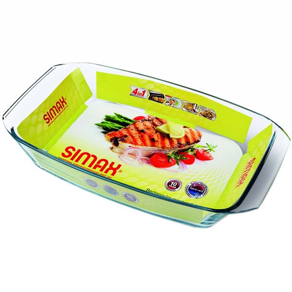 Форма для выпекания (стекло) Simax прямоугольная 38,5х22х6см (7266)