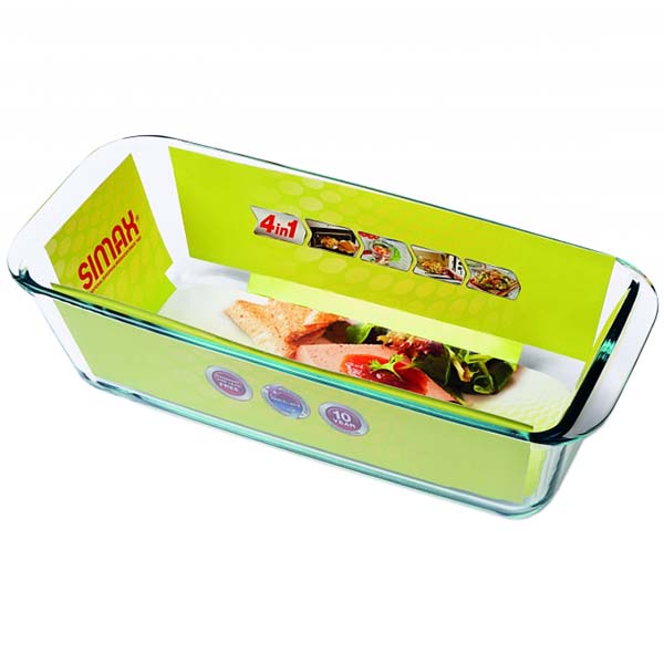 Форма для выпекания (стекло) Simax для выпечки хлеба/кекса 28,5х12х7,6см (7256)