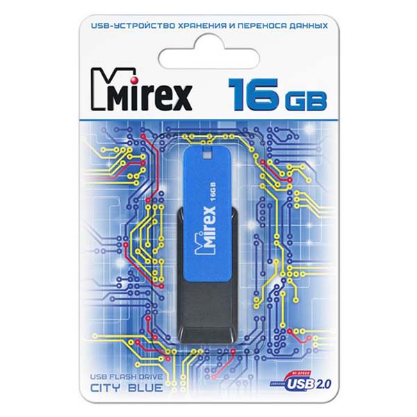 Флеш-диск Mirex 16GB City Blue (13600-FMUCIB16) фото