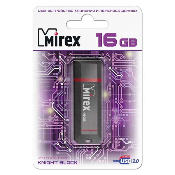 Флеш-диск Mirex 16GB Knight Black (13600-FMUKNT16)