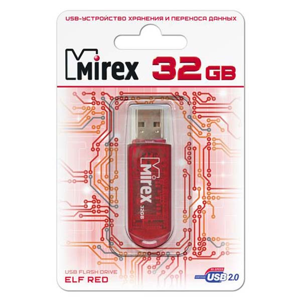 Флеш-диск Mirex 32GB Elf Red (13600-FMURDE32) фото