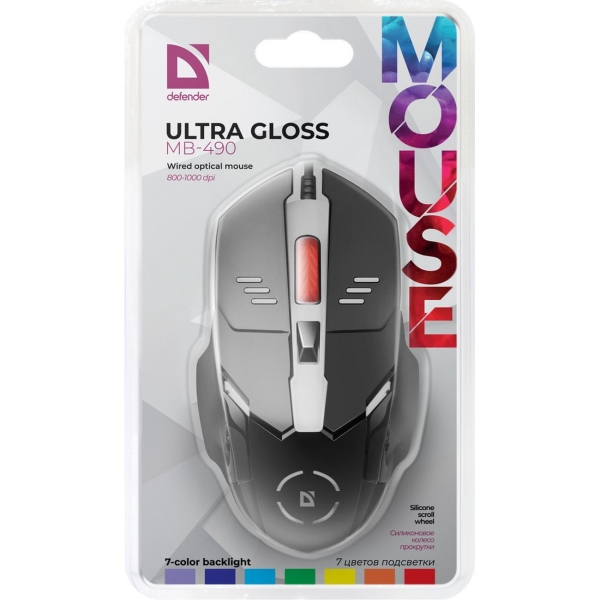 Игровая мышь Defender Ultra Gloss MB-490 (52490)