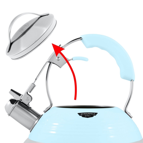 Чайник Maunfeld MRK-119BL голубой/хромированный