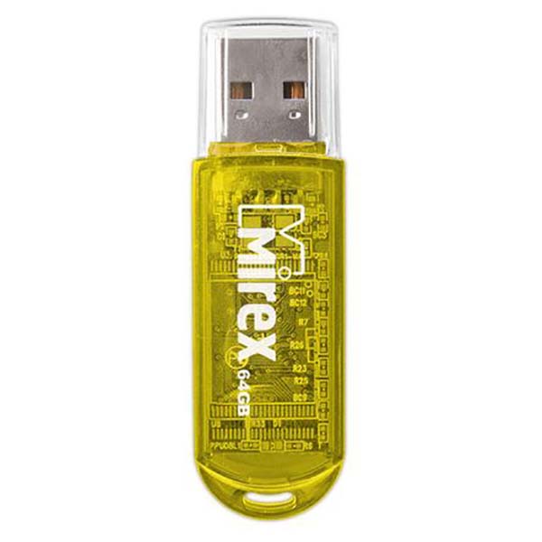 Флеш-диск Mirex 64GB ELF Yellow (13600-FMUYEL64)