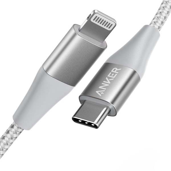 Кабель USB Type-C Anker PowerLine+II USB-C LTG 90см серебристый фото