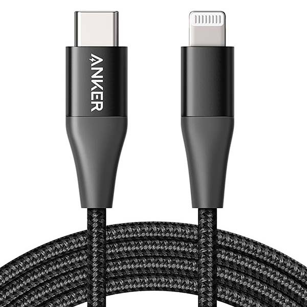 Кабель USB Type-C Anker PowerLine+II USB-C LTG 6ft черный фото
