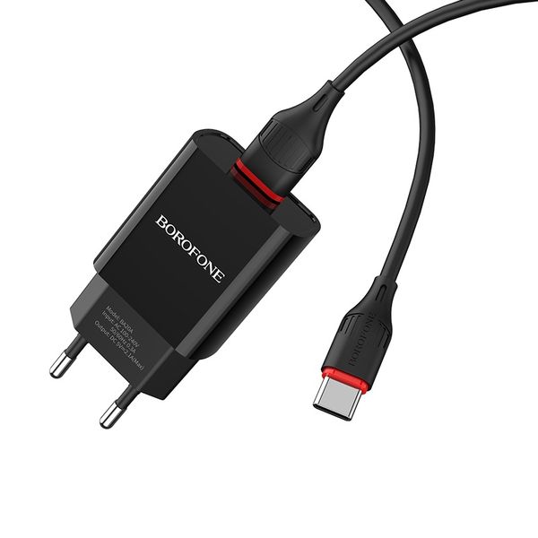 Сетевое зарядное устройство Borofone BA20A Sharp черный фото